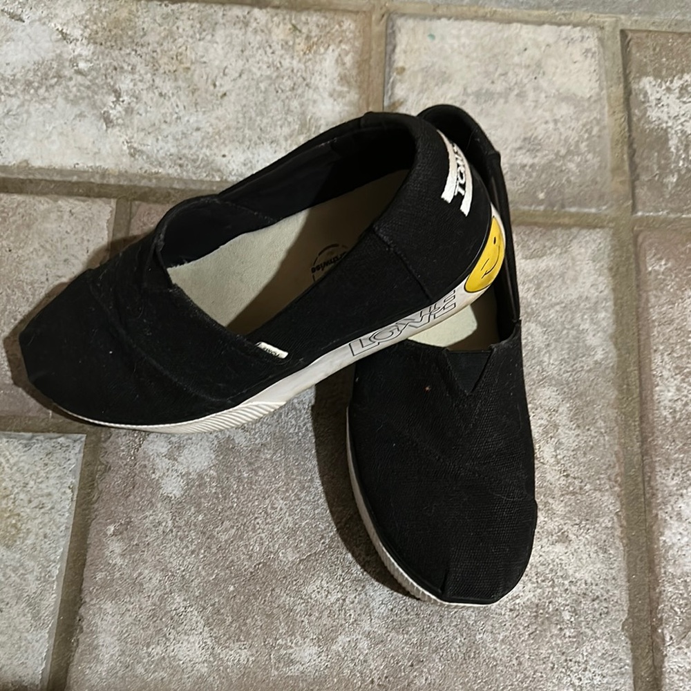 Toms Black Platform Shoes